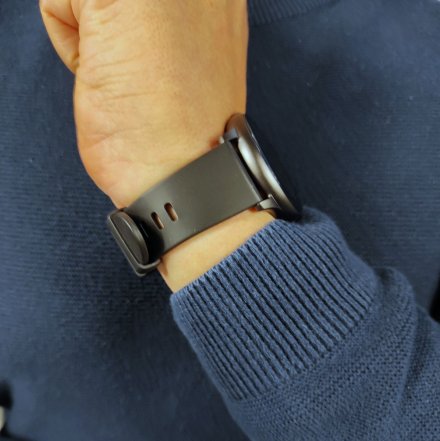 Czarny smartwatch męski damski Rubicon RNCE61 SMARUB035