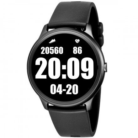 Czarny smartwatch męski damski Rubicon RNCE61BIBX05AX