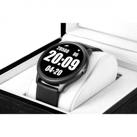 Czarny smartwatch męski damski Rubicon RNCE61 SMARUB035