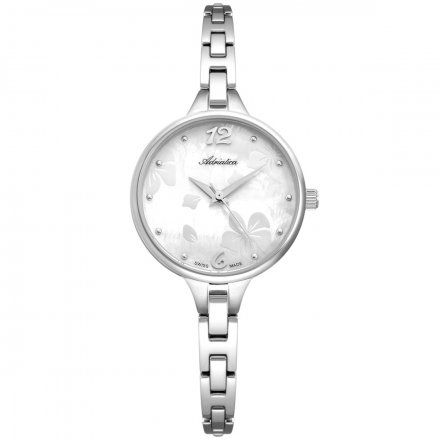 Elegancki srebrny szwajcarski zegarek damski Adriatica na bransolecie A3761.517FQ