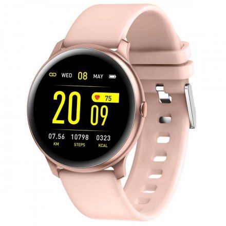 Smartwatch Garett Lady Rosa RT złoty z różowym paskiem 5903246288896