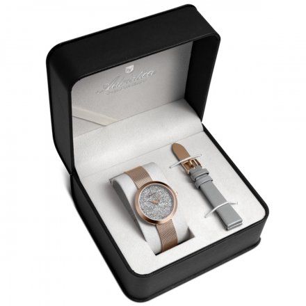 Zegarek Damski Adriatica A3646.9117QGR + Pasek | ZESTAW Swiss Made