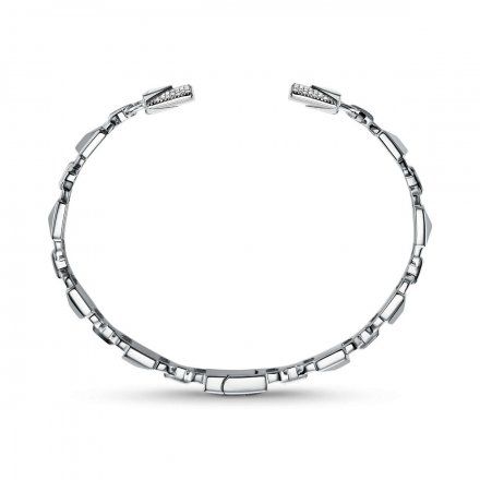Srebrna sztywna geometryczna bransoletka Michael Kors MKC1009AN040