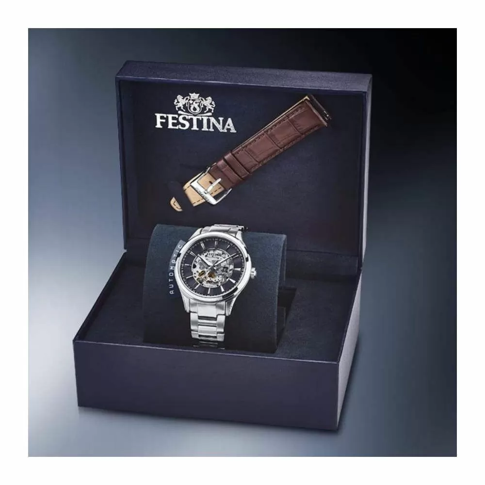 Zegarek Męski Festina 20536-4 Automatic Skeleton + Pasek F20536-4 - 1  019,00 zł - Otozegarki.pl