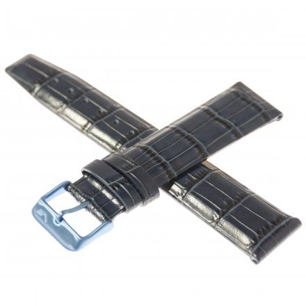 Pasek do zegarka Vostok Europe Pasek Gaz-14 - Skóra 560 (D603) niebieski croco niebieska klamra