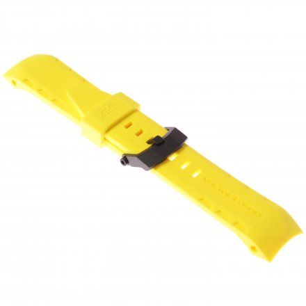 Pasek do zegarka Vostok Europe Pasek Lunokhod - Silikon (4205) żółty z czarną klamrą