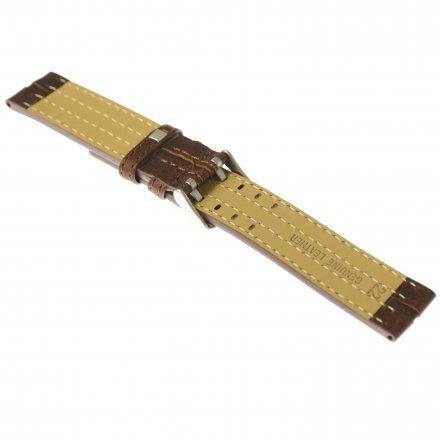 Pasek do zegarka Vostok Europe Pasek Expedition - Skóra (A555) ciemny brąz matowa klamra