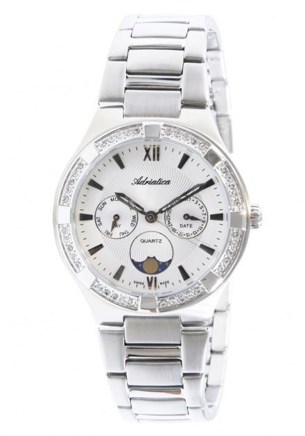 Zegarek Damski Adriatica na bransolecie A3421.5163QFZ - Multifunction Swarovski Swiss Made