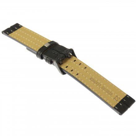Pasek do zegarka Vostok Europe Pasek Expedition - Skóra (C556) czarny czarna klamra
