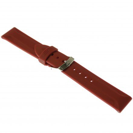 Pasek do zegarka Vostok Europe Pasek Undine - Silikon (E567) purpurowy stalowa klamra