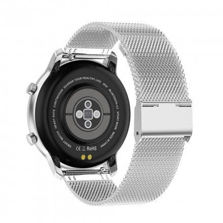 Smartwatch Pacific 17-1 + biały pasek | Puls Ciśnienie Kalorie Kroki Tlen