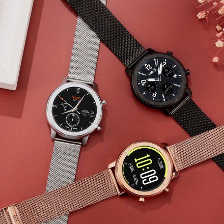 Smartwatch Pacific 17-1 + biały pasek | Puls Ciśnienie Kalorie Kroki Tlen