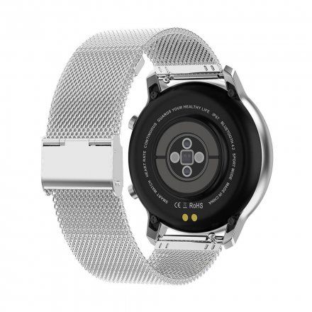 Smartwatch Pacific 17-3 Srebrny z bransoletką + Czarny pasek