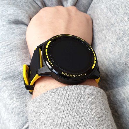 Smartwatch z funkcją rozmowy Pacific 12-3 Żółty GPS Puls Kompas Kroki