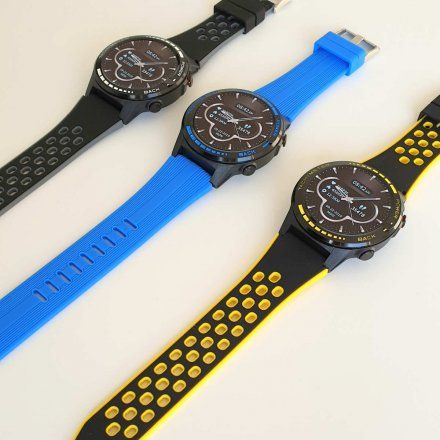 Smartwatch z funkcją rozmowy Pacific 12-3 Żółty GPS Puls Kompas Kroki