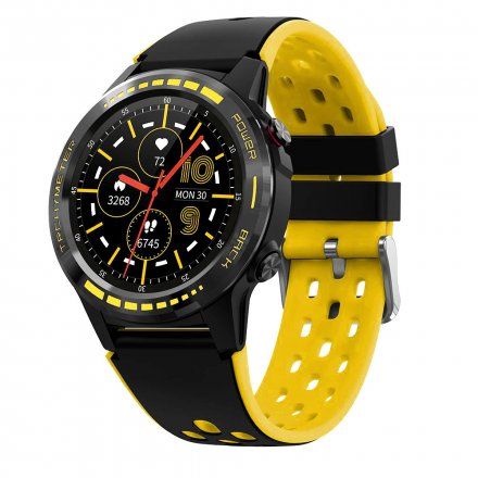Smartwatch z funkcją rozmowy Pacific 12-3 Żółty GPS Puls Kompas Kroki