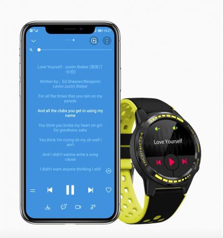 Smartwatch z funkcją rozmowy Pacific 12-3 Żółty GPS Puls Kompas Kroki