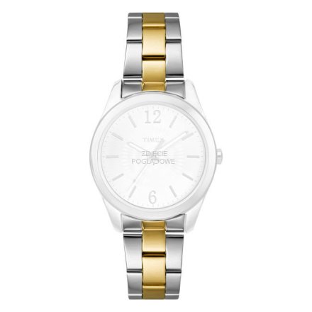 P2P188 Pasek Timex bransoletka srebrno-złota 18 mm Do Zegarka T2P188