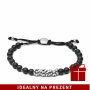 Męska bransoletka Fossil czarne koraliki JF03677040