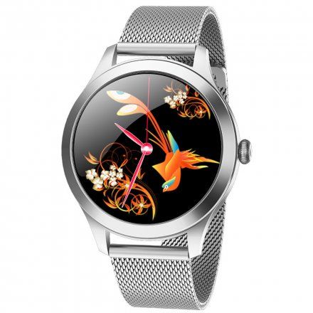 Srebrny smartwatch damski Rubicon RNBE62 / RNBE37 PRO SMARUB045