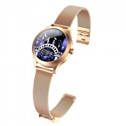 Różowozłoty smartwatch damski Rubicon RNBE62RIBX05AX