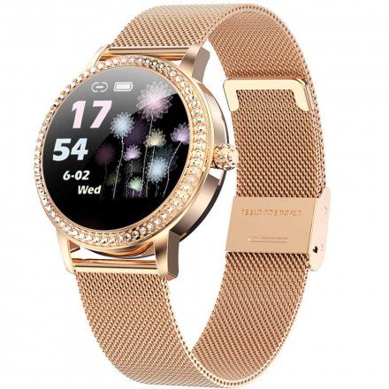 Różowozłoty smartwatch damski Rubicon RNBE63RIBX05AX