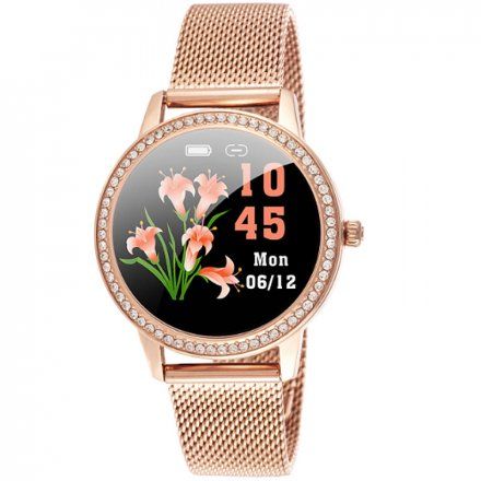 Różowozłoty smartwatch damski Rubicon RNBE63 SMARUB052