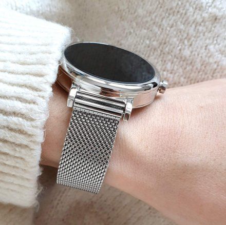 Srebrny smartwatch damski Rubicon RNBE64 SMARUB050