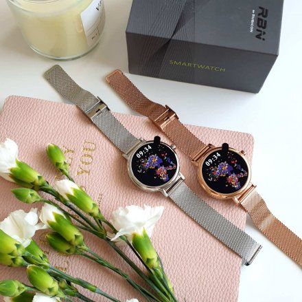 Srebrny smartwatch damski Rubicon RNBE64 SMARUB050