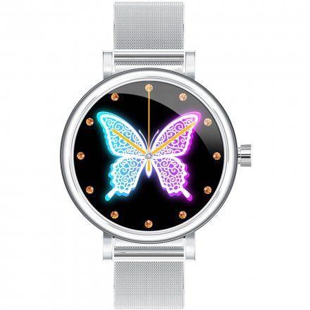 Srebrny smartwatch damski Rubicon RNBE64 SMARUB050