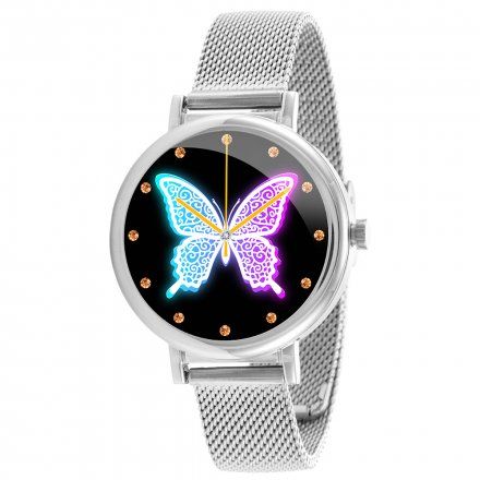 Srebrny smartwatch damski Rubicon RNBE64 SMARUB050