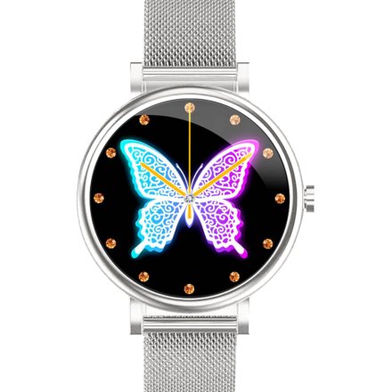 Srebrny smartwatch damski Rubicon RNBE64 SMARUB050