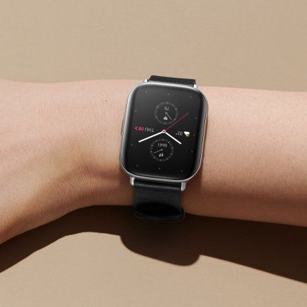 Amazfit Zepp E Polar Black prostokąt srebrny z czarnym paskiem smartwatch Huami
