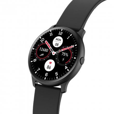 Smartwatch z czarnym paskiem G.Rossi G.RSWSF1 Kompas Kroki Puls
