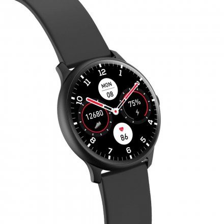 Smartwatch z czarnym paskiem G.Rossi G.RSWSF1 Kompas Kroki Puls