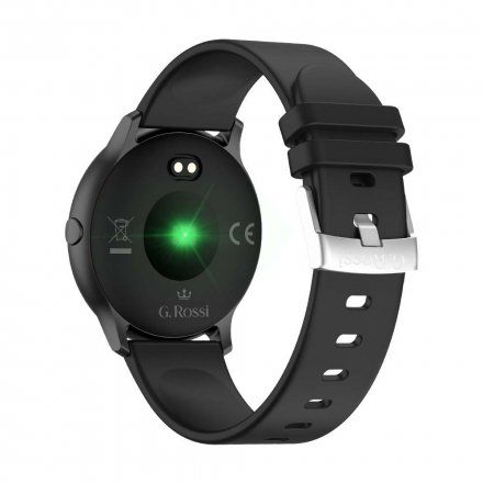 Smartwatch z czarnym paskiem G.Rossi G.RSWSF1 Kompas Kroki Puls