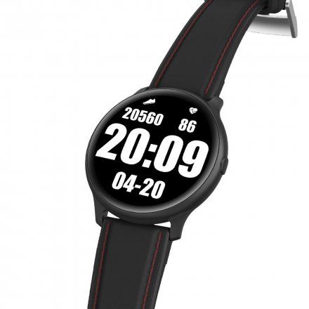 Smartwatch z czarnym paskiem G.Rossi G.RSWSF1 Kompas Kroki Puls