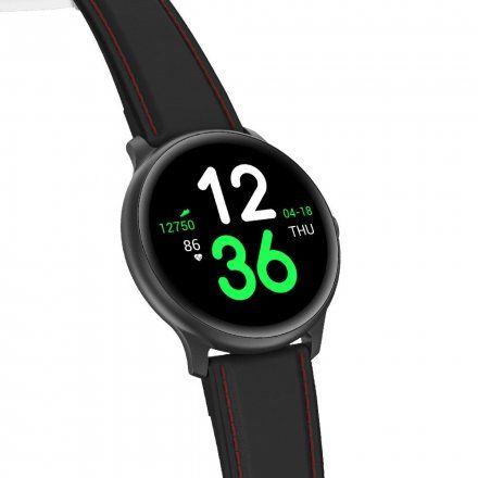 Smartwatch z czarnym paskiem G.Rossi G.RSWSF1 Kompas Kroki Puls
