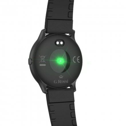 Smartwatch z czarnym paskiem G.Rossi G.RSWSF1 Kompas Kroki Puls