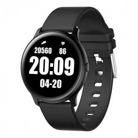 Smartwatch z czarnym paskiem G.Rossi G.RSWSF1 Kompas Kroki Puls