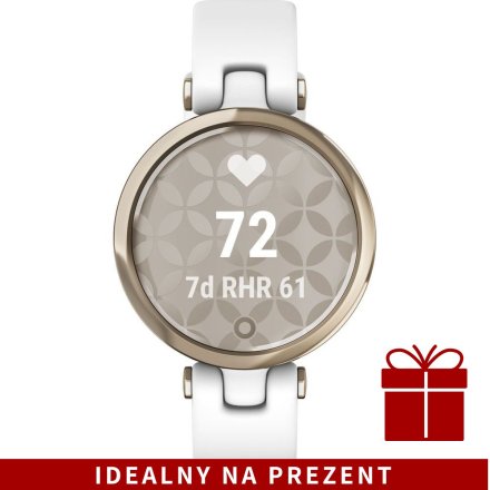 Garmin Lily biało-złoty z białym paskiem silikonowym 010-02384-10