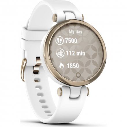 Garmin Lily biało-złoty z białym paskiem silikonowym 010-02384-10