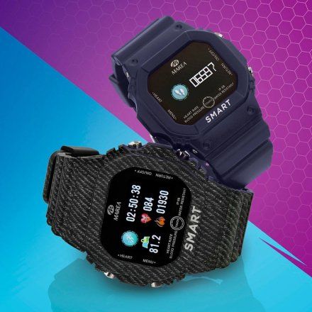 Smartwatch Marea granatowy sportowy B57008-2 Ciśnienie Tlen Puls Kroki Kalorie Dystans