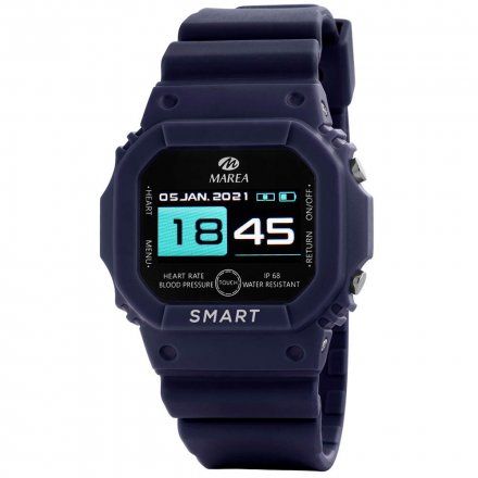Smartwatch Marea granatowy sportowy B60002-2 Ciśnienie Tlen Puls Kroki Kalorie Dystans + TOREBKA GRATIS!