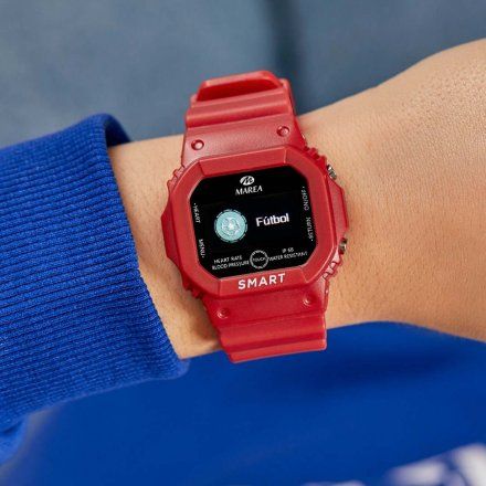 Smartwatch Marea czerwony sportowy B60002-3 Ciśnienie Tlen Puls Kroki Kalorie Dystans