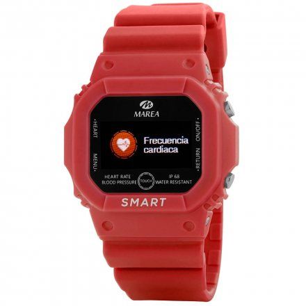 Smartwatch Marea czerwony sportowy B60002-3 Ciśnienie Tlen Puls Kroki Kalorie Dystans