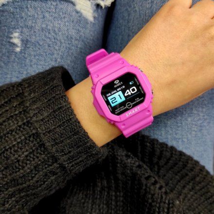 Smartwatch dla dzieci Marea różowy sportowy B60002-5 Ciśnienie Tlen Puls Kroki Kalorie Dystans