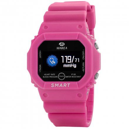 Smartwatch Marea różowy sportowy B60002-5 Ciśnienie Tlen Puls Kroki Kalorie Dystans + TOREBKA GRATIS!