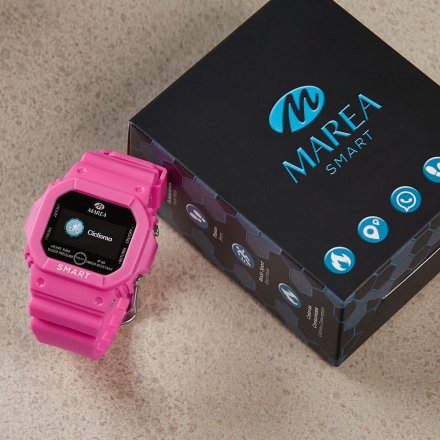 Smartwatch Marea jasnoróżowy sportowy B60002-6 Ciśnienie Tlen Puls Kroki Kalorie Dystans