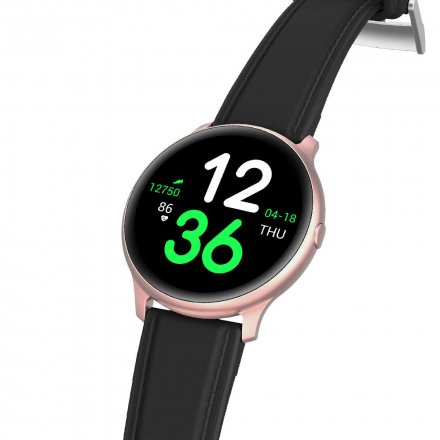 Smartwatch z białym paskiem G.Rossi G.RSWSF1 Kompas Kroki Puls